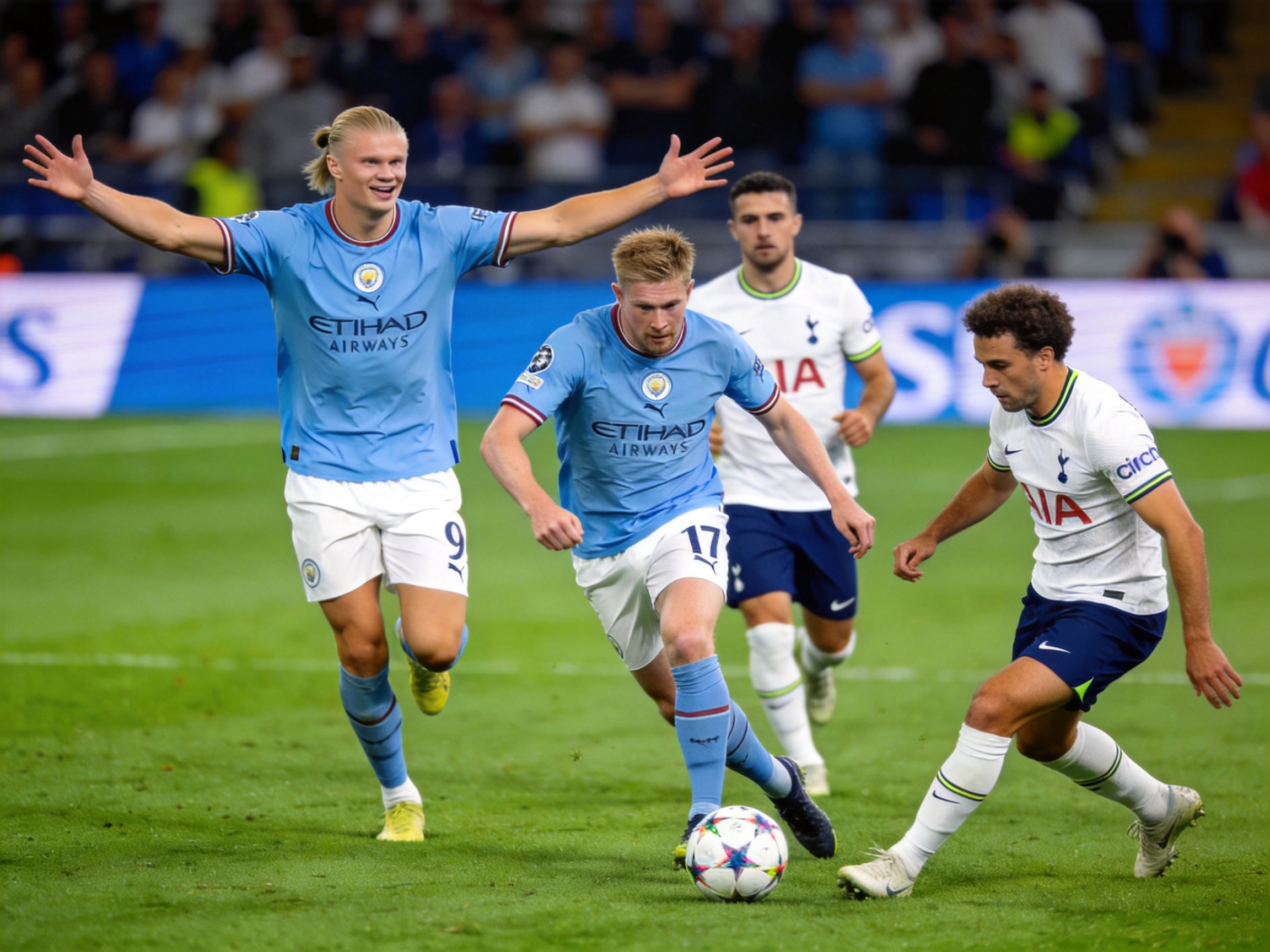 英超精彩集锦 曼城4-0 热刺 哈兰德梅开二度